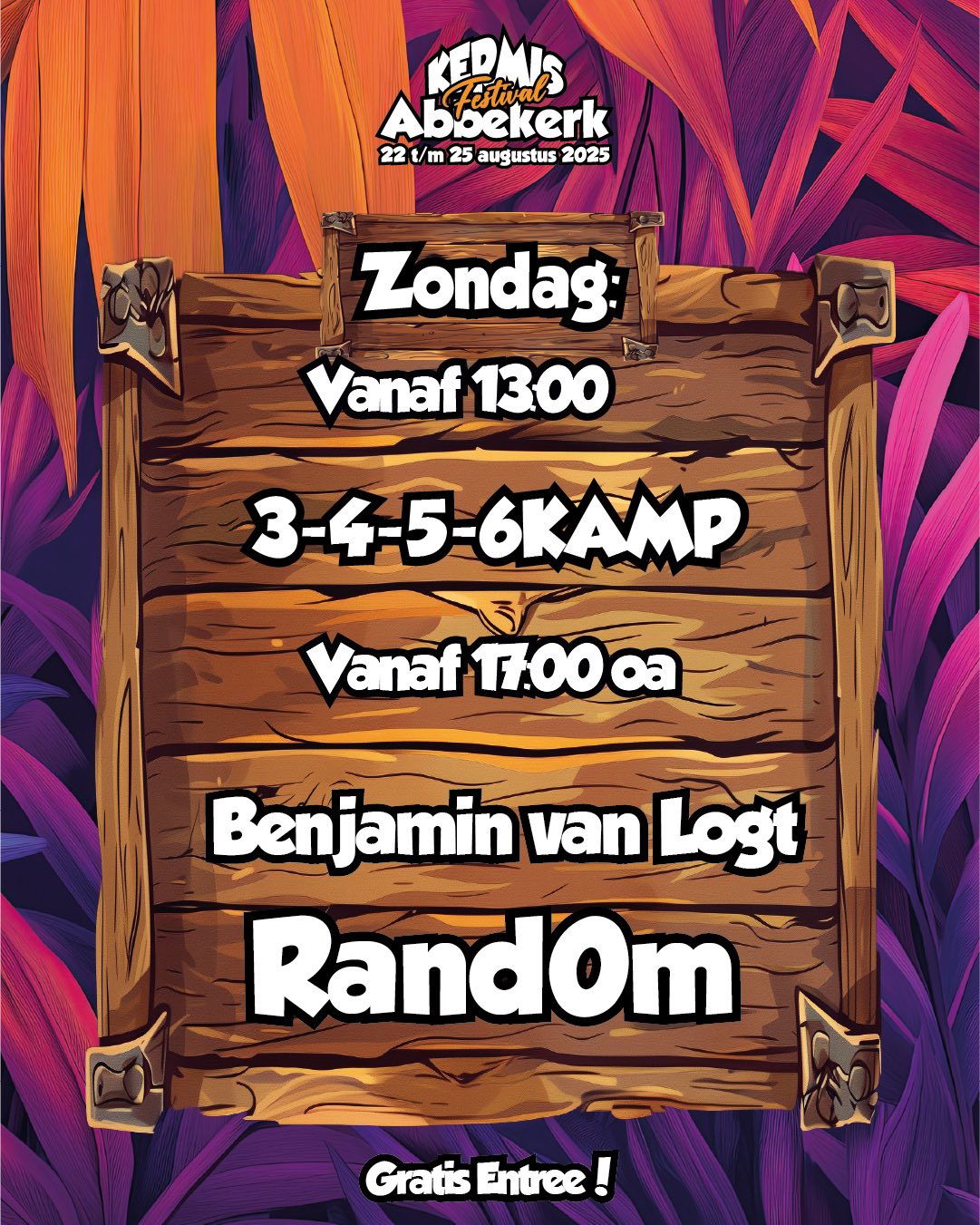 Op 24 augustus staan we vanaf 20:00 op de Kermis in Abbekerk!